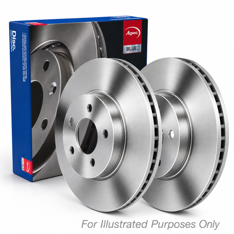 Apec 2 x Vented Front Brake Discs SDK7377-x2