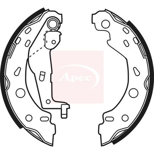 Apec Brake Shoe Set Axle Kit SHU625