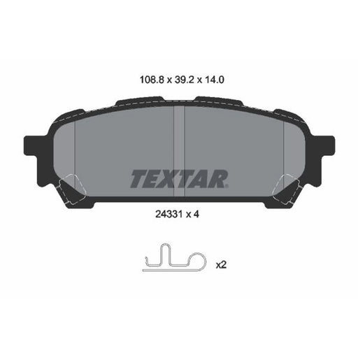 Textar Rear Brake Pad Set 2433101