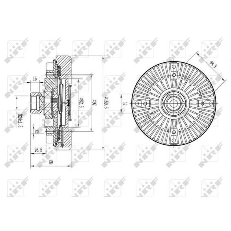 NRF Radiator Fan Clutch 49611