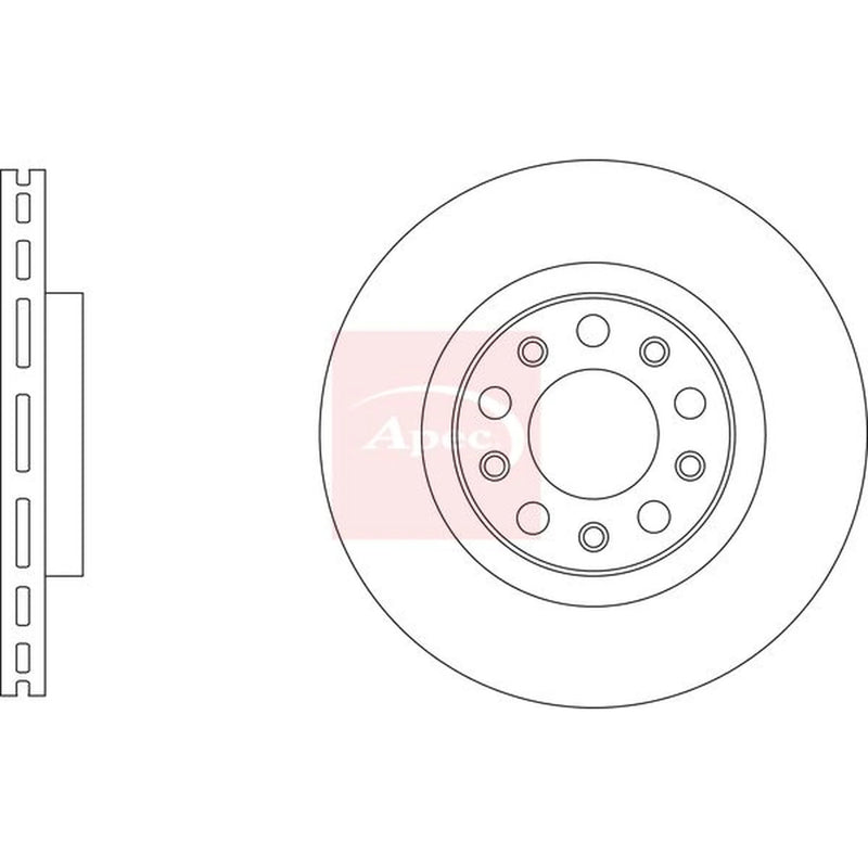 Apec 2 x Vented Rear Brake Discs DSK3339-x2