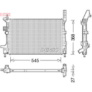 Denso Engine Radiator fits Ford C-Max II 2010-2019 1.5 1.6