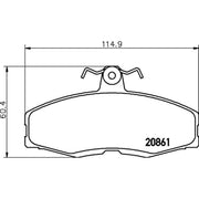 Mintex Front Brake Pad Set MDB1212