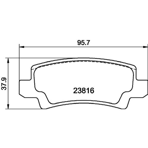 Mintex Rear Brake Pad Set MDB2596