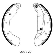 Textar Brake Shoe Set Axle Kit 91058100