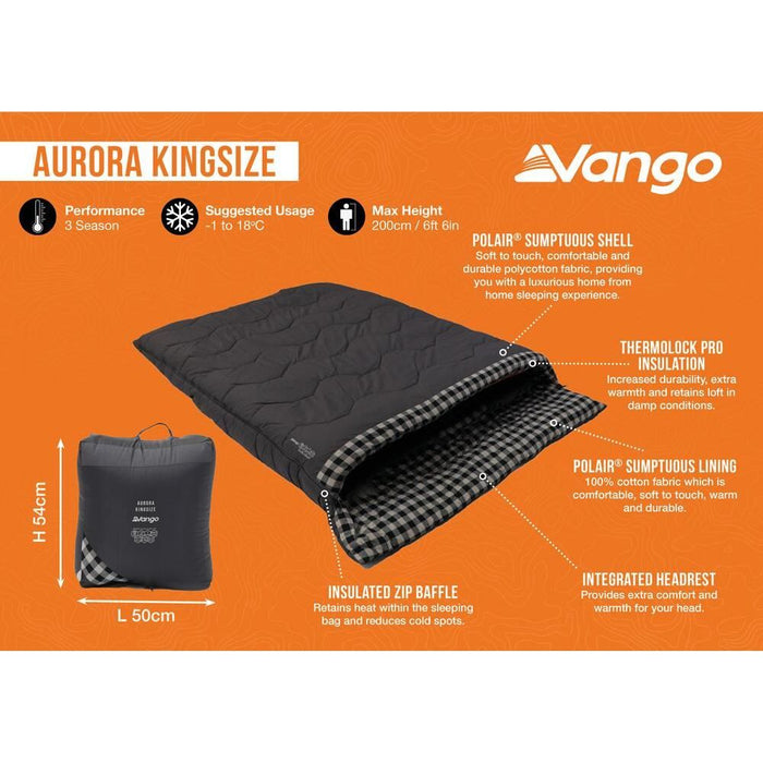 Vango Aurora Kingsize Kingsize Excalibur Sleeping Bag - Vango - Van Life Living