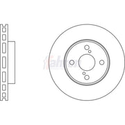 Fahren 2 x Vented Brake Discs fits Toyota Corolla 1997-2008 1.4 1.6