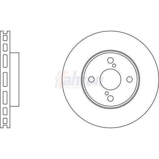 Fahren 2 x Vented Brake Discs fits Toyota Corolla 1997-2008 1.4 1.6