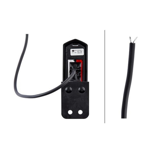 Hella Lamp Pour White/Red MD24 2XS Lateral Mounting 2XS 205 020-151