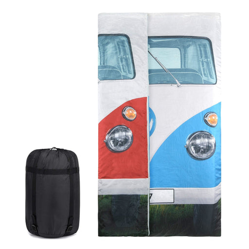 Vw Double Sleeping Bag Reversable Blue/Red 190Cm X 150Cm OL0183 - Board Masters - Van Life Living