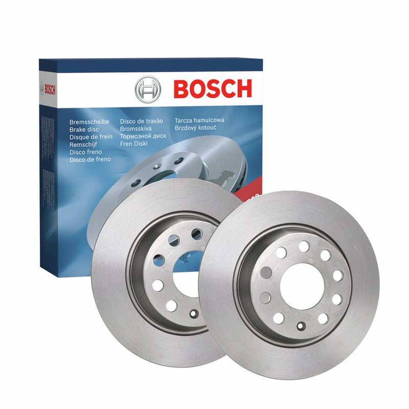 Bosch 2 x Solid Rear Brake Discs 0986479247-x2