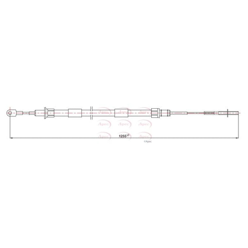 Apec Handbrake Cable Right Rear CAB1222