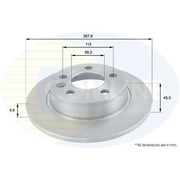 Comline 2 x Solid Rear Brake Discs ADC1429-x2