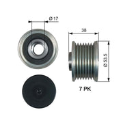 Gates Alternator Overrunning Freewheel Clutch OAP7190
