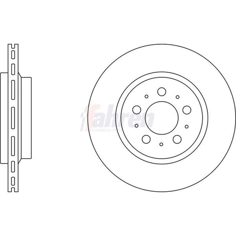 Fahren 2 x Vented Brake Discs fits Volvo XC90 I 2002-2014 2.5 3.2