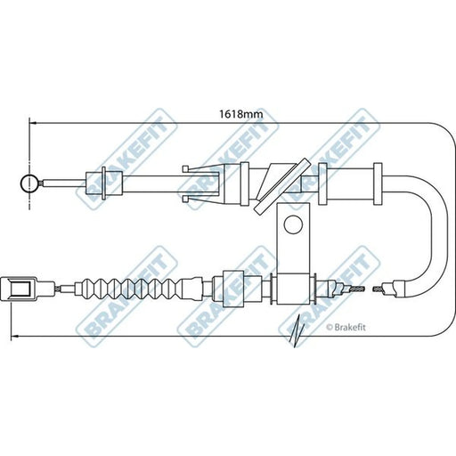 Apec Handbrake Cable Left Rear BBC3505