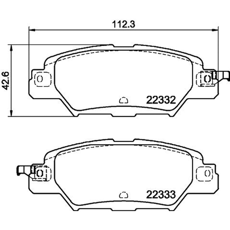 DON Rear Brake Pad Set PCP1893