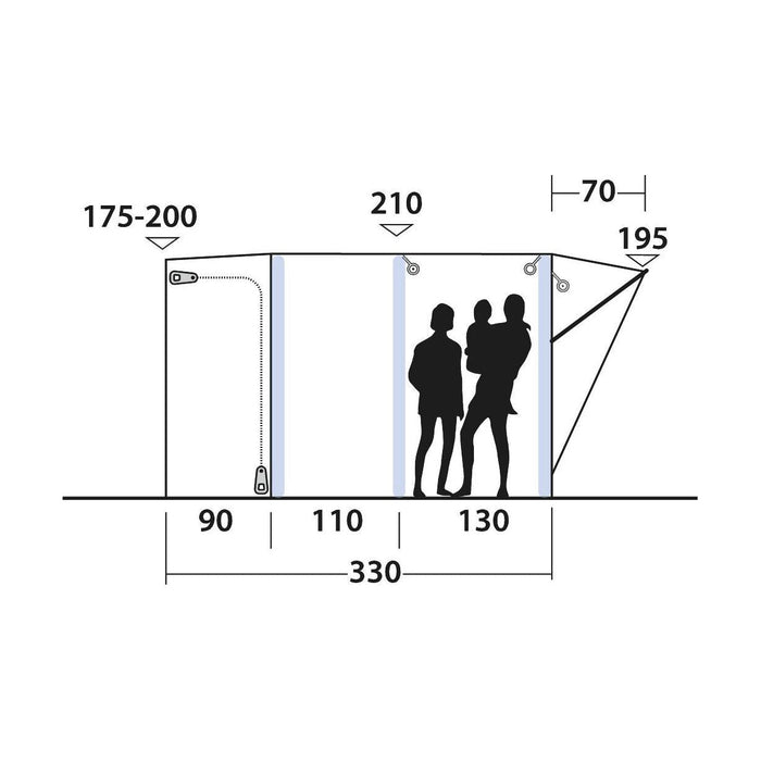 Outwell Newburg 240 Air Drive-Away Campervan Air Awning 175-200cm - Outwell - Van Life Living