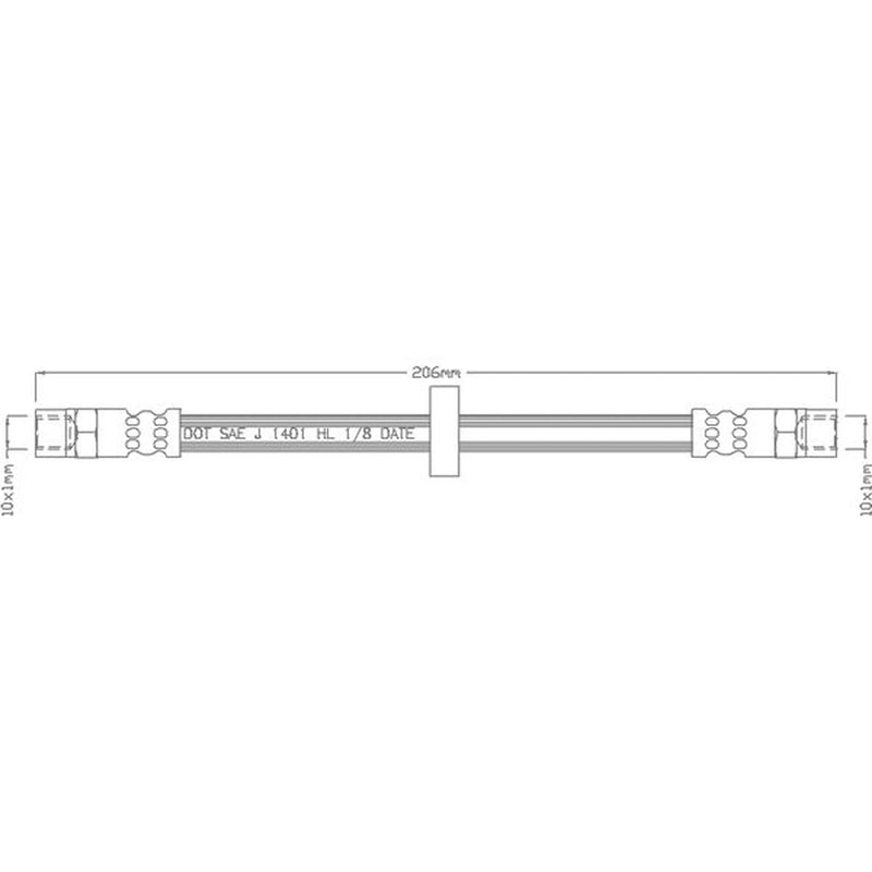 Juratek Brake Hydraulic Hose Line Right JBH1051