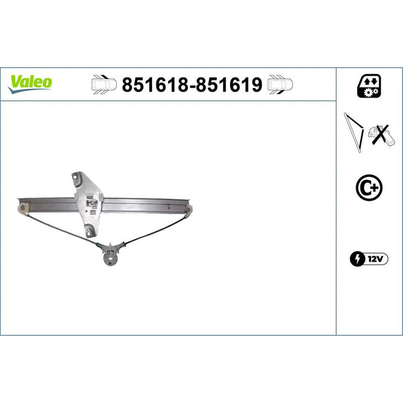 Valeo Electric Window Regulator Lifter Right Front 851619