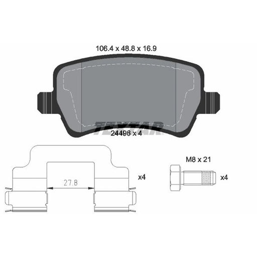 Textar Rear Brake Pad Set 2449601