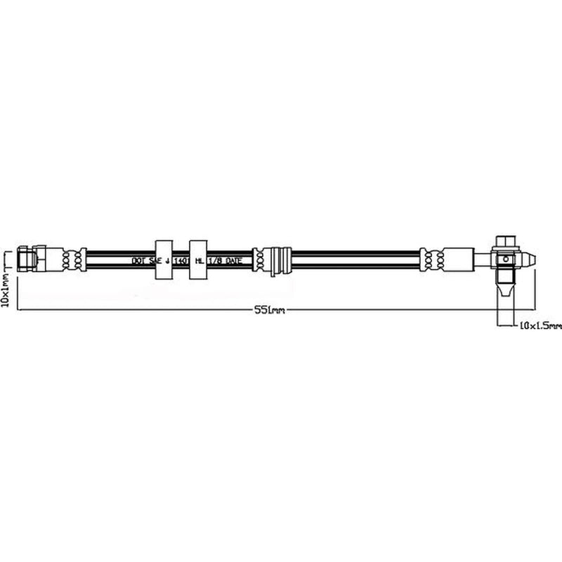 Abtex Brake Hydraulic Hose Line Right ABH1280