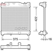 Denso Engine Radiator fits Toyota Iq 2009-2015 1.4