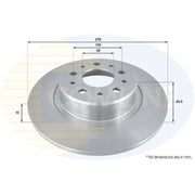 Comline 2 x Solid Rear Brake Discs ADC1831-x2