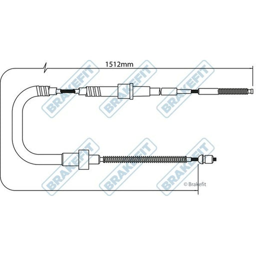 Apec Handbrake Cable Right Rear BBC3397