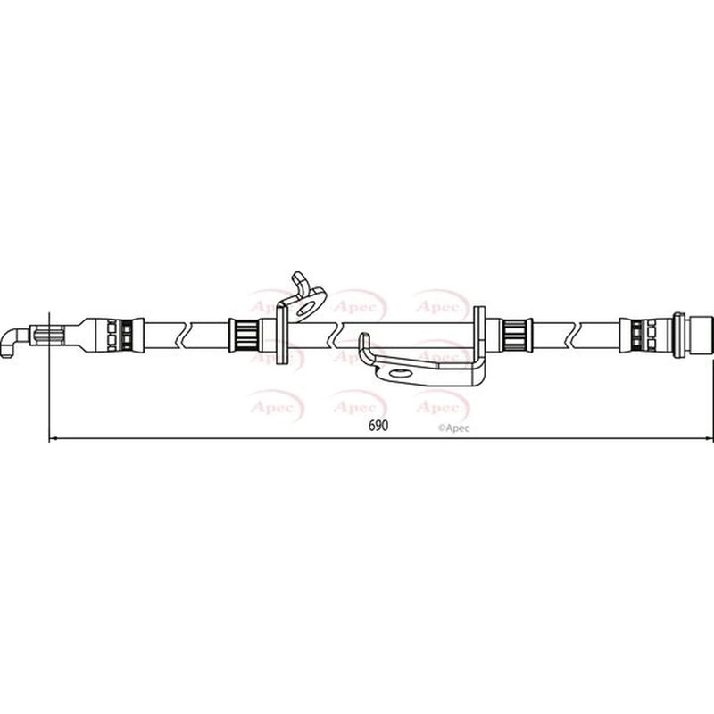Apec Brake Hydraulic Hose Line Front Left HOS4126