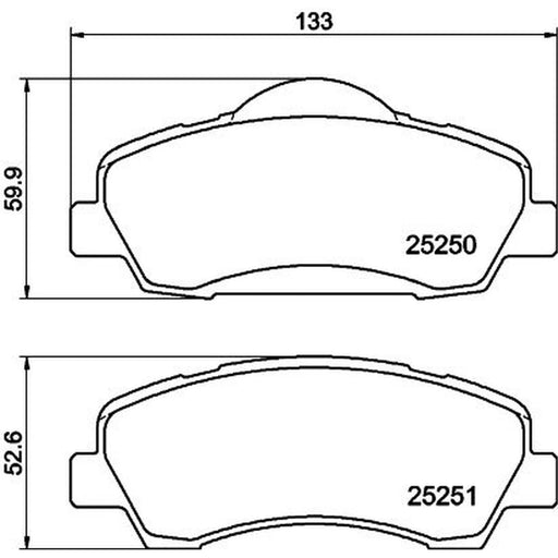 DON Front Brake Pad Set PCP1364