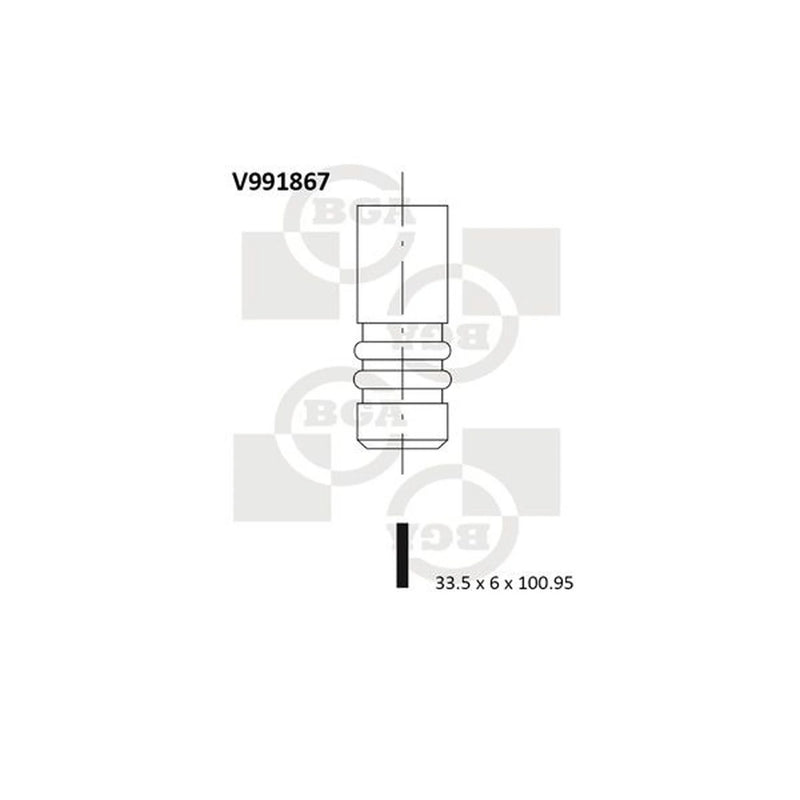 BGA Engine Intake Valve 33mm Head V991867
