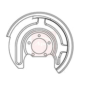 Apec Brake Disc Splash Guard Rear Left ASG1155