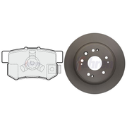 Fahren Rear Brake Solid Discs & Pads fits Honda Cr-V 2001-2007 2.0