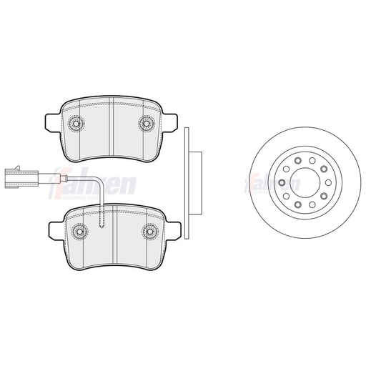 Fahren Rear Brake Discs & Pads fits Alfa Romeo Giulietta 2010-2020 1.4 1.6 2.0