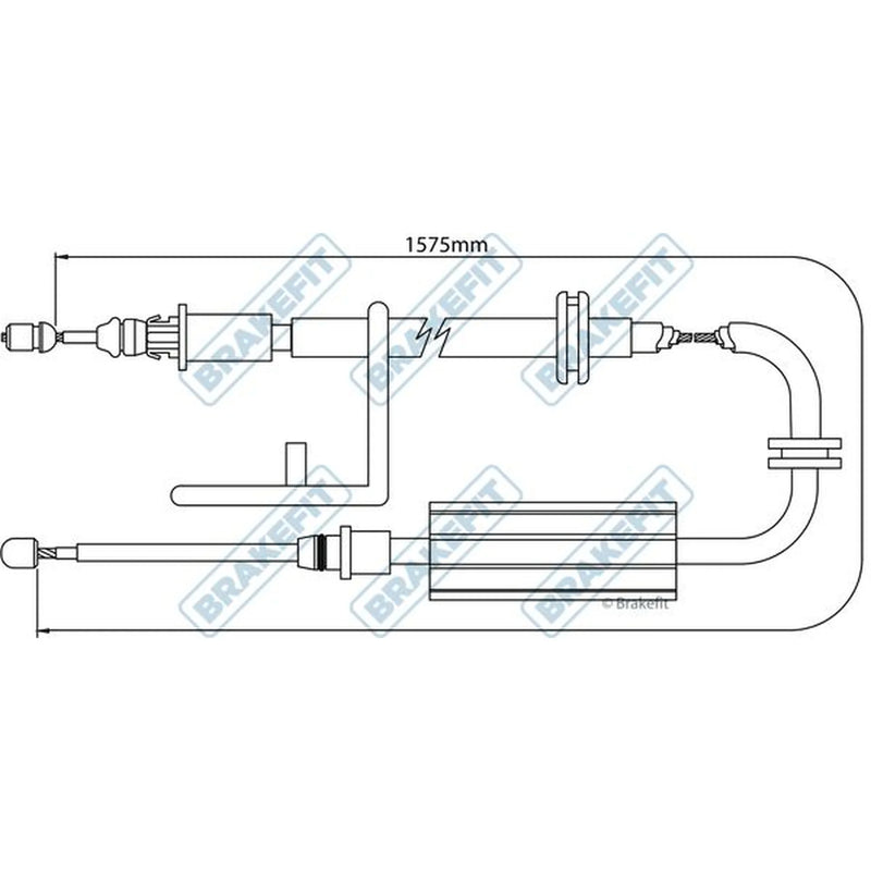 Apec Handbrake Cable Right Rear BBC3266