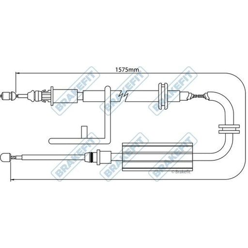 Apec Handbrake Cable Right Rear BBC3266