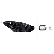 Hella Headlight Headlamp PY21W Left 1LG 354 857-111
