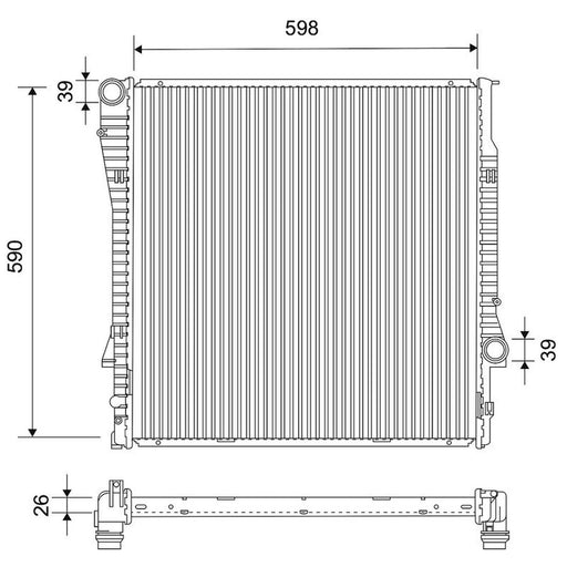 Valeo Engine Radiator 732826
