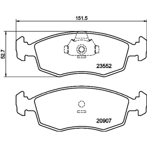 Mintex Front Brake Pad Set MDB2076