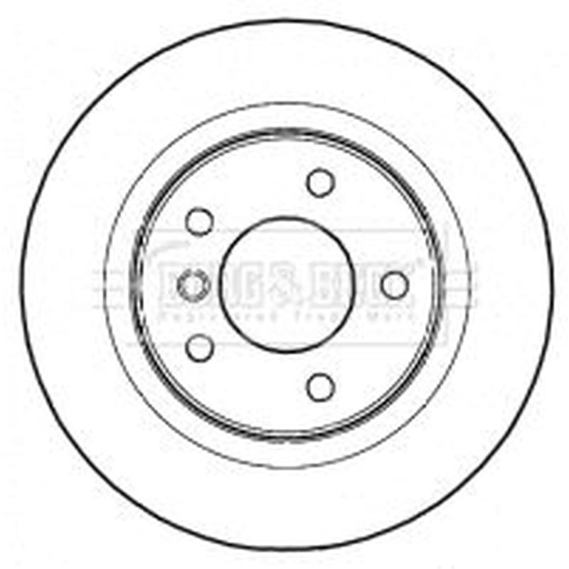 Borg & Beck 2 x Solid Rear Brake Discs BBD4466-x2