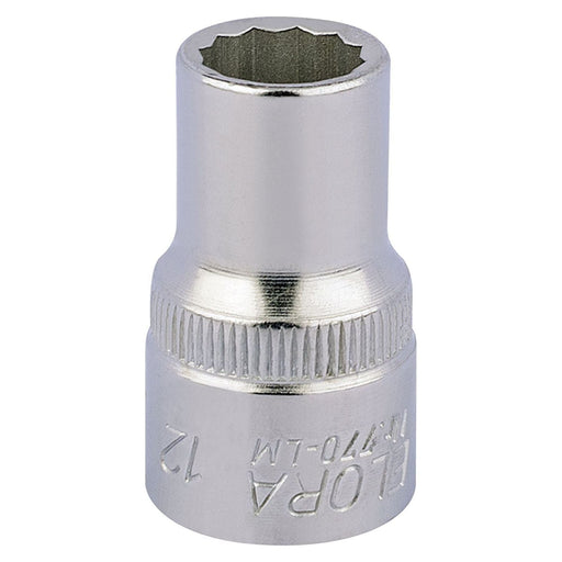Draper Elora Bi-Hexagon Socket, 1/2" Sq. Dr., 12mm 24575 Draper  - Town Parts