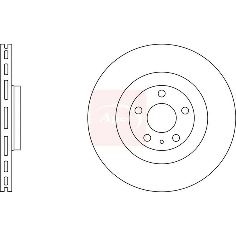 Apec 2 x Vented Front Brake Discs DSK2410-x2