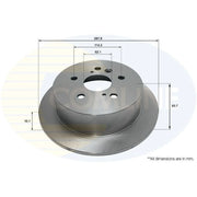 Comline 2 x Solid Rear Brake Discs ADC01159-x2