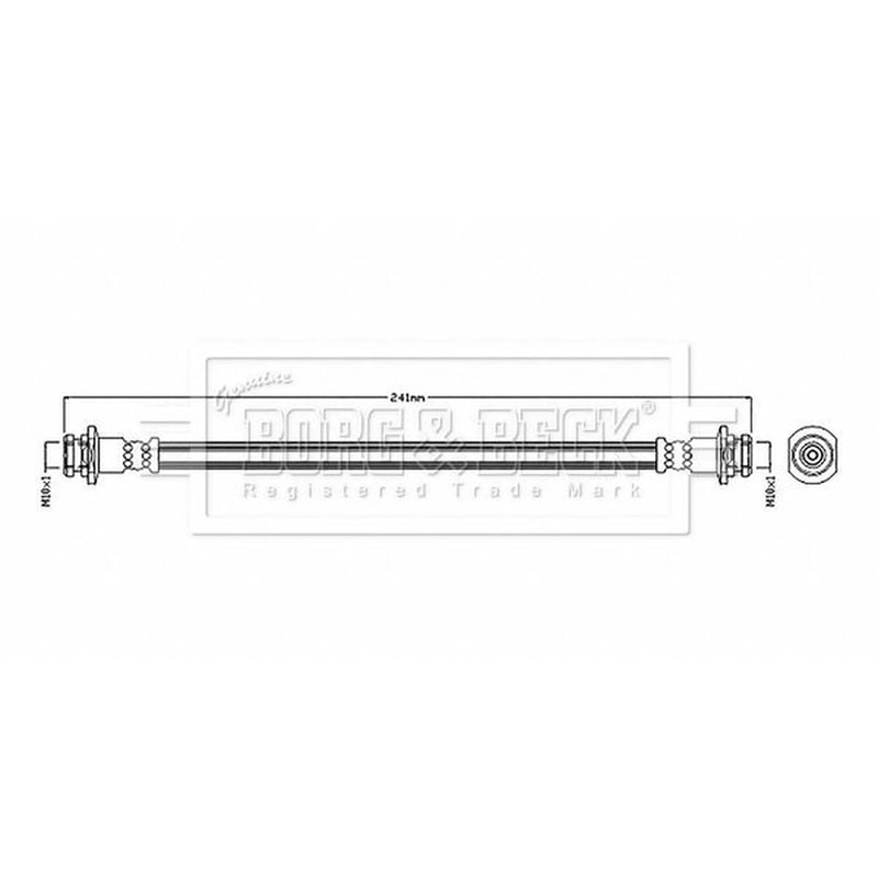Borg & Beck Brake Hydraulic Hose Line Rear Right BBH8871