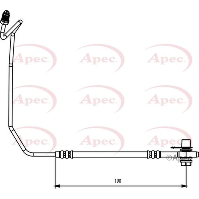 Apec Brake Hydraulic Hose Line outer HOS3873