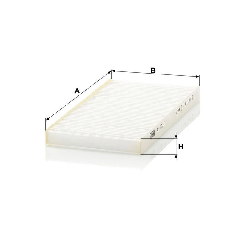 MANN-FILTER Cabin Air Filter (Pollen Filter) behind the CU 2214-2