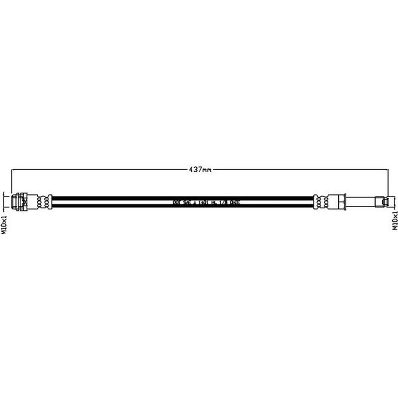 Abtex Brake Hydraulic Hose Line Right ABH1171