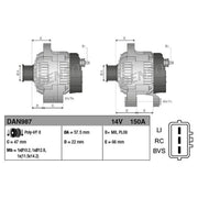 Denso Car Alternator 12V fits Land Rover Discovery III 2004-2009 2.7