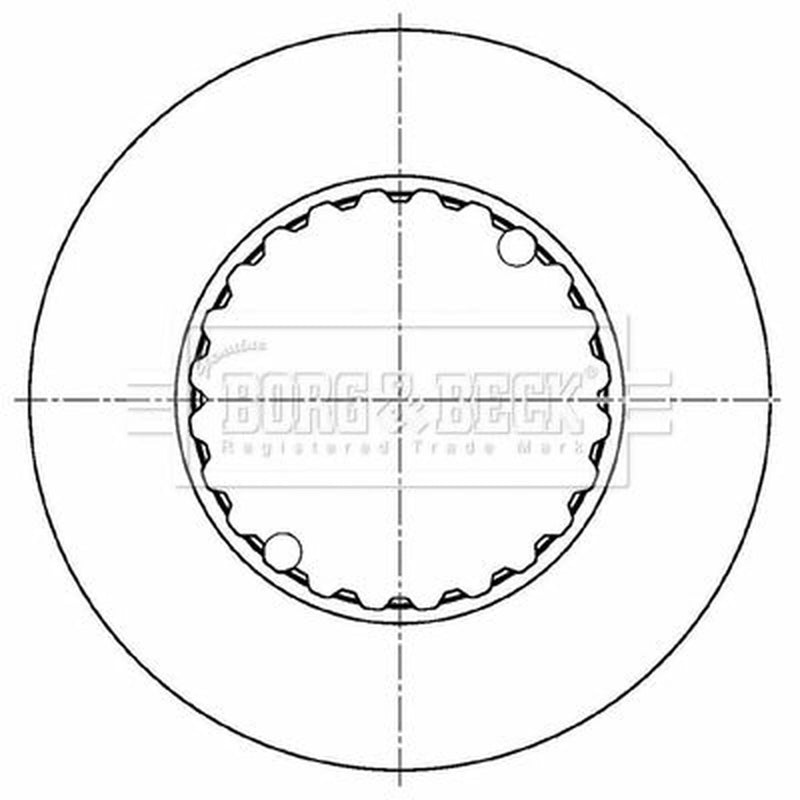 Borg & Beck 2 x Solid Rear Brake Discs BBD32668